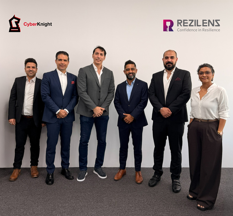 CyberKnight and Rezilens leadership teams at the partnership onboarding